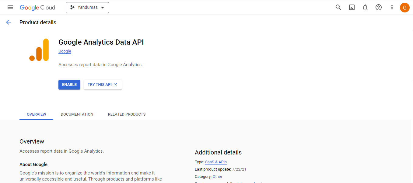 Google Analytics Data API
